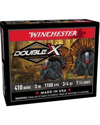 Winchester Ammo STH4137 Double X Diamond Grade 410Gauge 3" 3/4oz 7.5Shot 10 Per Box/10 Case for Turkey