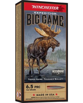 Winchester Ammo S65PLR Expedition Big Game Long Range 6.5PRC 142gr Nosler AccuBond Long Range 20 Per Box/10 Case