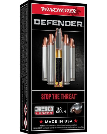 Winchester Ammo S350PDB Defender350Legend 160gr Bonded Protected Hollow Point 20 Per Box/10 Case