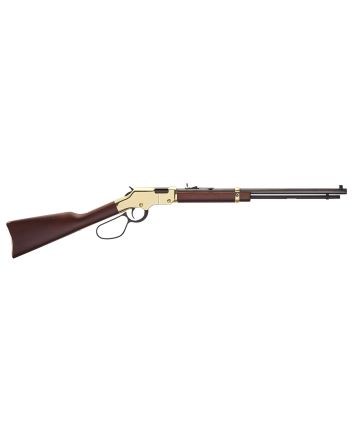 Henry H004ML Golden Boy Large Loop 22 WMR Caliber with 12+1 Capacity, 20.50" Blued Barrel, Brasslite Metal Finish &amp; American Walnut Stock Right Hand (Full Size)