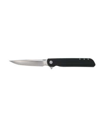 CRKT 3810 LCK +Large 3.62" Folding Drop Point Plain Satin 8Cr13MoV SS Blade/ Black GRN Handle Includes Pocket Clip