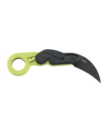 CRKT 4041G Provoke Zap 2.47" Folding Plain Black Stonewashed 4116 Stainless Steel Blade/Bright Green Grivory Handle Includes Pocket Clip