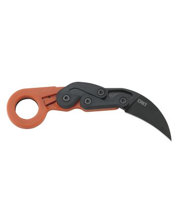 CRKT 4041O Provoke2.47" Folding Plain Black Stonewashed 4116 Stainless Steel Blade/Orange Grivory Handle Includes Pocket Clip