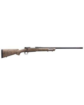 Winchester Guns 535243299 Model 70 Long Range 6.8 Western 4+1 24" Matte Black Black Webbed Tan Fixed Bell &amp; Carlson w/Aluminum Bedding Stock Right Hand (Full Size)