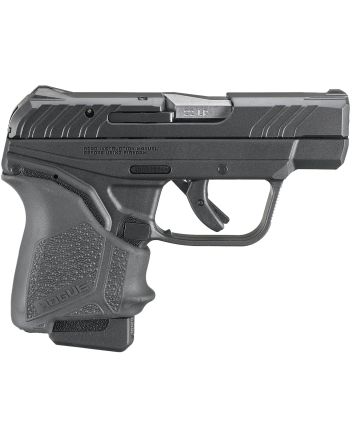 Ruger 13714 LCP II22 LR 10+1 2.75" Satin Stainless Steel Barrel, Black Oxide Serrated Slide, Black Polymer Frame, Black Hogue HandALL Rubber Grip, Lite Rack System, Right Hand
