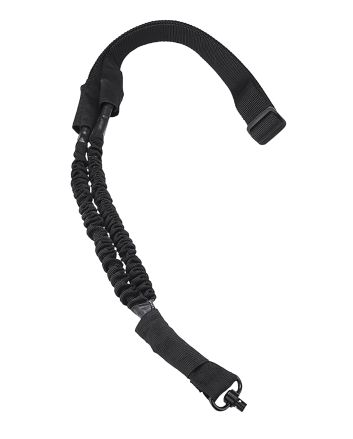 NcStar AQDBS1B VISM 1 Point Sling Black Nylon Strap w/Elastic Shock-Cord 46"-64" OAL Adjustable Bungee