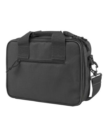 NcStar CPDX2971U VISM Double Pistol Range Bag w/Mag Pouches Heavy Duty Lockable Zippers For Compliance Padded Carry Handles Adjustable Shoulder Strap Urban Gray