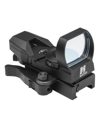 NcStar D4BQ Red Four Reticle ReflexBlack Anodized 1 x 0.95" x 1.34" 3 MOA Red Dot Multi Reticle QR Mount