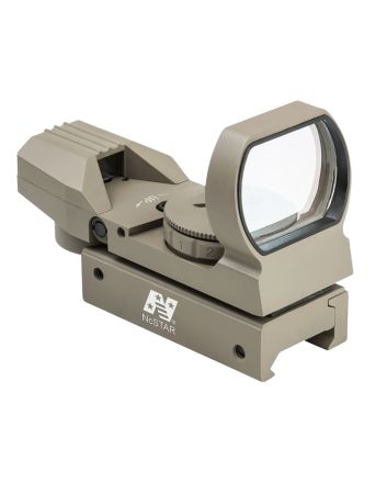 NcStar D4RGT Red &amp; Green Four Reticle Reflex OpticTan 1 x 0.95"x 1.34" 3 MOA Red/Green Dot Multi Reticle