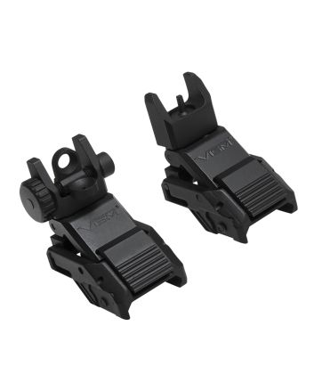NcStar VMARFLC Pro Series Flip Up Front and Rear SightsBlack Flip Up for AR-Platform