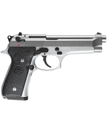 Beretta USA JS92F520 92FS Inox 9mm Luger 10+1 4.90" Stainless Steel Barrel, Satin Stainless Steel Serrated Slide, Gray Anodized Aluminum Frame w/Beavertail
