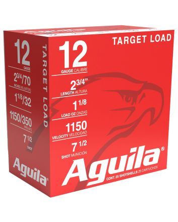 Aguila 1CHB1282 Target Load Competition 12Gauge 2.75" 1 1/8oz 7.5Shot 25 Per Box/10 Case