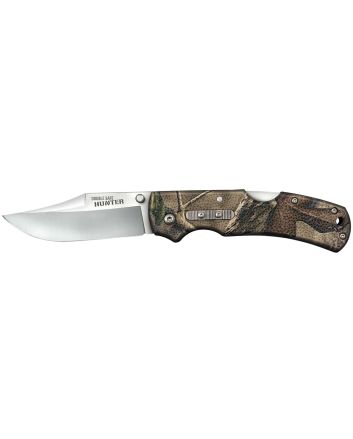 Cold Steel CS23JD Double Safe Hunter 3.50" Folding Plain 8Cr13MoV SS Blade/Camo GFN Handle Includes Pocket Clip