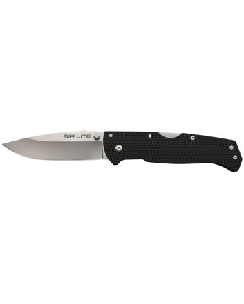 Cold Steel CS26WD Air Lite 3.50" Folding Drop Point Plain AUS-10A SS Blade/Black G10 Handle Includes Pocket Clip