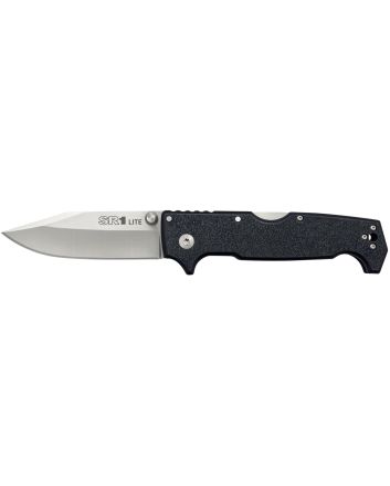 Cold Steel CS62K1 SR1 Lite 4" Folding Clip Point Plain 8Cr13MoV SS Blade/Black Griv-Ex Handle Includes Pocket Clip