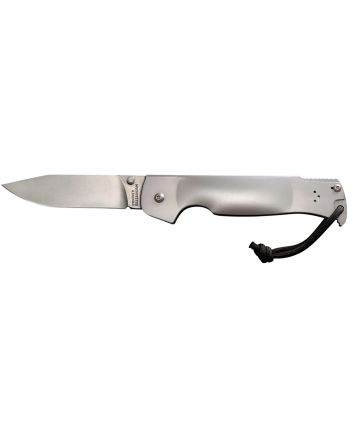 Cold Steel CS95FB Bushman Pocket 4.50" Folding Clip Point Plain Stone Washed 4116 Stainless Steel Blade/Stone Washed 420 Stainless Steel Handle Includes Pocket Clip