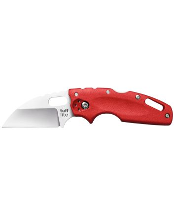 Cold Steel CS20LTR Tuff Lite2.50" Folding Clip Point Plain AUS-8A SS Blade/Red Griv-Ex Handle Includes Pocket Clip