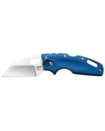 Cold Steel CS20LTB Tuff Lite 2.50" Folding Sheepsfoot Plain AUS-8A SS Blade/Blue Griv-Ex Handle Includes Belt Clip