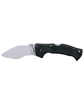 Cold Steel CS62JM Rajah III 3.50" Folding Drop Point Plain Stone Washed AUS-10A SS Blade/Black Griv-Ex Handle Includes Pocket Clip