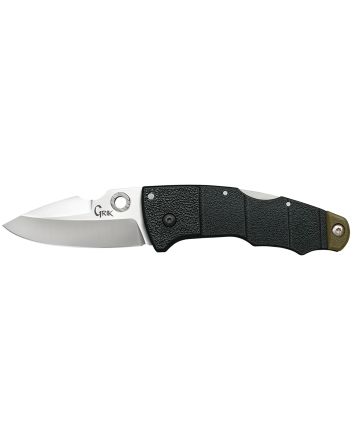 Cold Steel CS28E Grik3" Folding Spear Point Plain Satin Polished AUS-8A SS Blade/Black/OD Green GFN Handle Includes Pocket Clip