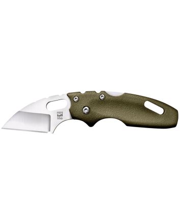 Cold Steel CS20MTGD Tuff Lite Mini 2" Folding Sheepsfoot Plain 4034 Stainless Steel Blade/OD Green Griv-Ex Handle Includes Pocket Clip