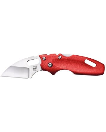 Cold Steel CS20MTR Tuff Lite Mini 2" Folding Sheepsfoot Plain 4034 Stainless Steel Blade/ Red Griv-Ex Handle Includes Pocket Clip