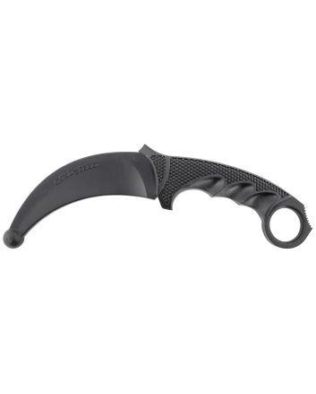 Cold Steel CS92R49 Karambit Rubber Trainer 4" Fixed Plain Black Santoprene Blade/Black Deep Checkered w/Ring Pommel Santoprene Handle