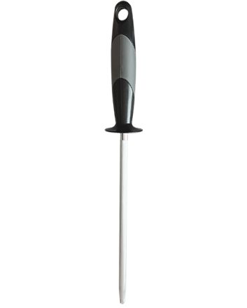 AccuSharp 032C Sharpening Steel9" Black Overmolded Rubber Handle Steel