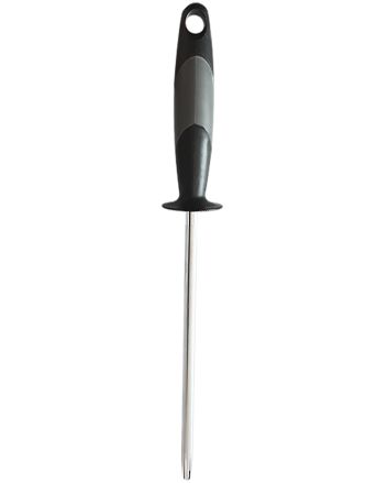 AccuSharp 034C Sharpening Steel9" Diamond Steel Black Overmolded Rubber Handle Steel