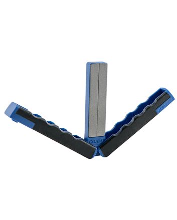 AccuSharp 051C Paddle Sharpener Folding Diamond Sharpener Black/Blue Overmolded Rubber Handle
