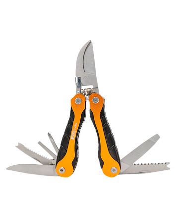 AccuSharp 085C Sportsman'sBlack/Orange Folding Plain Blade Includes Nylon Case with Belt Clip