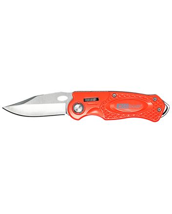 AccuSharp 709C Sport3" Folding Plain Stainless Steel Blade/Blaze Orange Anodized Aluminum Handle Includes Belt Clip
