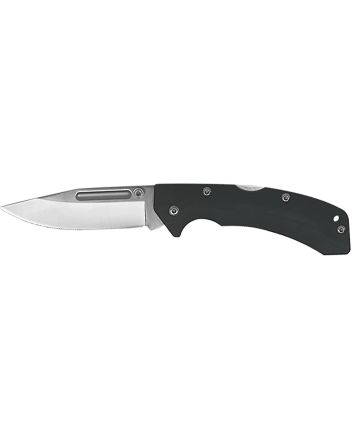 AccuSharp 711C Lockback3" Folding Clip Point Plain Stainless Steel Blade/Black FRN Handle Includes Allen Wrench