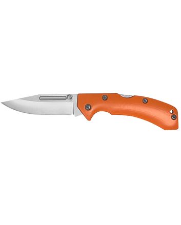 AccuSharp 712C Lockback3" Folding Clip Point Plain Stainless Steel Blade/Blaze Orange G10 Handle Includes Allen Wrench