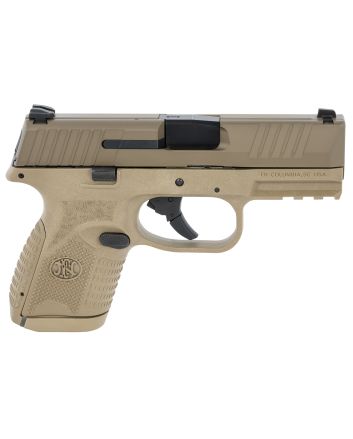 FN 66100819 509 Compact 9mm Luger 3.70" Barrel 10+1, Flat Dark Earth Polymer Frame With Mounting Rail, Flat Dark Earth Stainless Steel Slide, No ManualSafety
