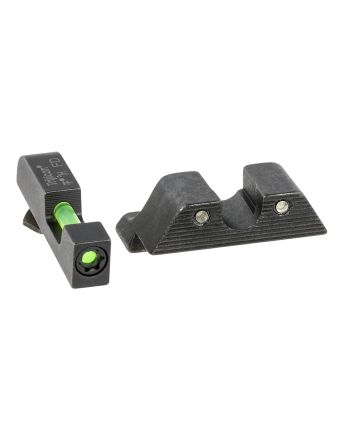 Trijicon 601102 DI Night Sight Set Green Tritium/Fiber Optic/Black Outline Front, Green Tritium Rear, Black Frame, Fits Most Glock *Does Not Fit MOS