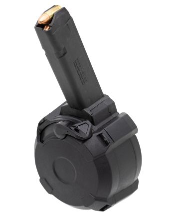Magpul MAG1033-BLK PMAG GL9 50rd Drum 9mm Luger Compatible w/Glock Black Polymer