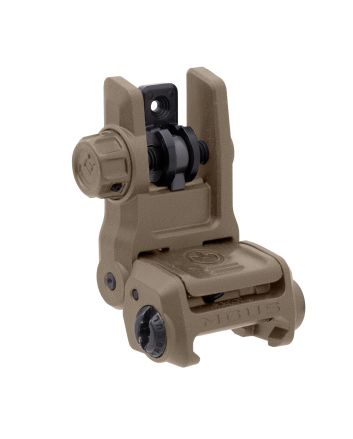 Magpul MAG1167-FDE MBUS 3 Sight RearFlat Dark Earth Flip Up for AR-10/AR-15/M4/M16/M110/SR-25