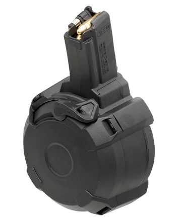 Magpul MAG1181-BLK PMAGBlack Drum 50rd 9mm Luger for H&amp;K MP5/94