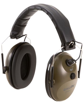 Allen 2225 Single Microphone Emuff82 dB OD Green/Black Adult