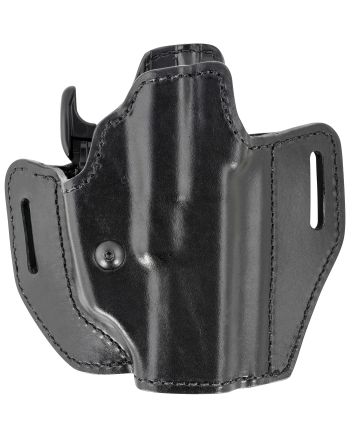 Bianchi 58351 Allusion Assent Pro-Fit OWB Size 13 Black Leather Belt Slide Compatible w/Springfield XDS/Ruger American Pistol/Glock 17/22 Belt Up to 1.50" Wide Right Hand