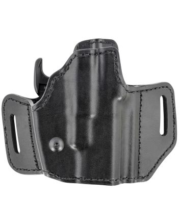 Bianchi 51831 Allusion Assent Pro-Fit OWB Size 11 Black Leather Belt Slide Compatible w/Glock 26/S&amp;W M&amp;P Shield/S&amp;W M&amp;P Compact/FN FNS Compact Belt Up to 1.50" Wide Right Hand