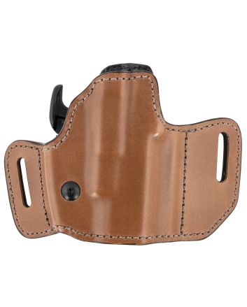 Bianchi 31831 Allusion Assent Pro-Fit OWB Size 11 Tan Leather Belt Slide Compatible w/ S&amp;W M&amp;P Shield/FN FNS Compact/Glock 26/27 Gen1-5 Belt Up to 1.50" Wide Right Hand