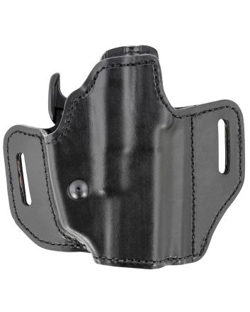 Bianchi 52831 Allusion Assent Pro-Fit OWB Size 13b Black Leather Belt Slide Compatible w/Glock 19/Ruger Security-9/FN FNS Belt Up to 1.50" Wide Right Hand