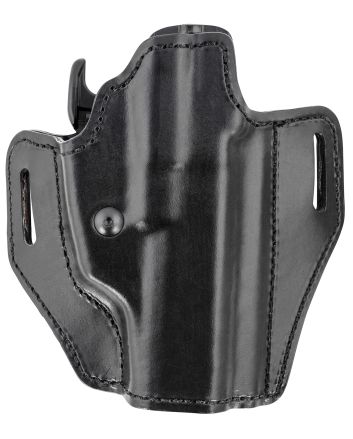 Bianchi 56831 Allusion Assent Pro-Fit OWB Size 18 Black Leather Belt Slide Fits S&amp;W M&amp;P Fits CZ 75 Fits FN FNS Right Hand
