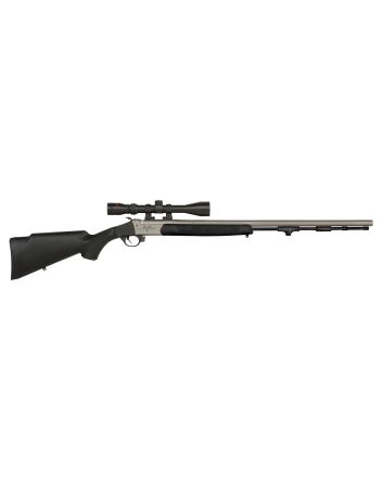 Traditions R574110440 Pursuit XT 50 Cal 209 Primer 26" Stainless Cerakote Black Synthetic Stock 3-9x40 Scope