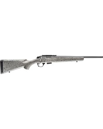 Bergara Rifles BMR005 BMRFull Size 17 HMR 5+1/10+1 20" Matte Blued Steel Threaded Barrel &amp; Drilled &amp; Tapped Steel Receiver, Fixed Gray/Black Speckled Synthetic Stock