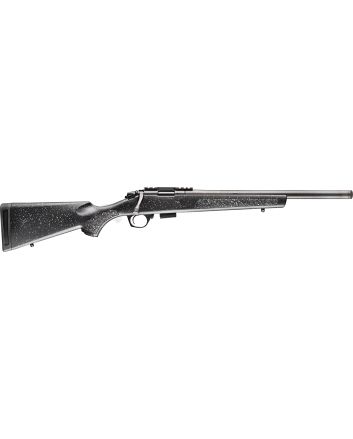 Bergara Rifles BMR006 BMR Carbon Fiber Full Size 17 HMR 5+1/10+1 20" Matte Blued Carbon Fiber/Steel Threaded Barrel &amp; Drilled &amp; Tapped Steel Receiver, Fixed Black/Gray Speckled Synthetic Stock