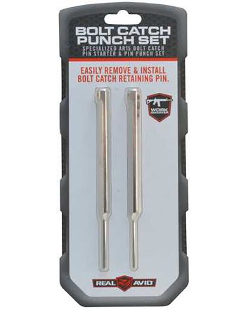Real Avid AVBCPS Bolt Catch Punch Set Silver 223 Rem/5.56x45mm NATO AR-Platform 2 Pieces