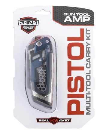 Real Avid AVGTAMPP Gun Tool Amp-Pistol Black/Silver Stainless Steel Folding Multi-Tool for Pistol
